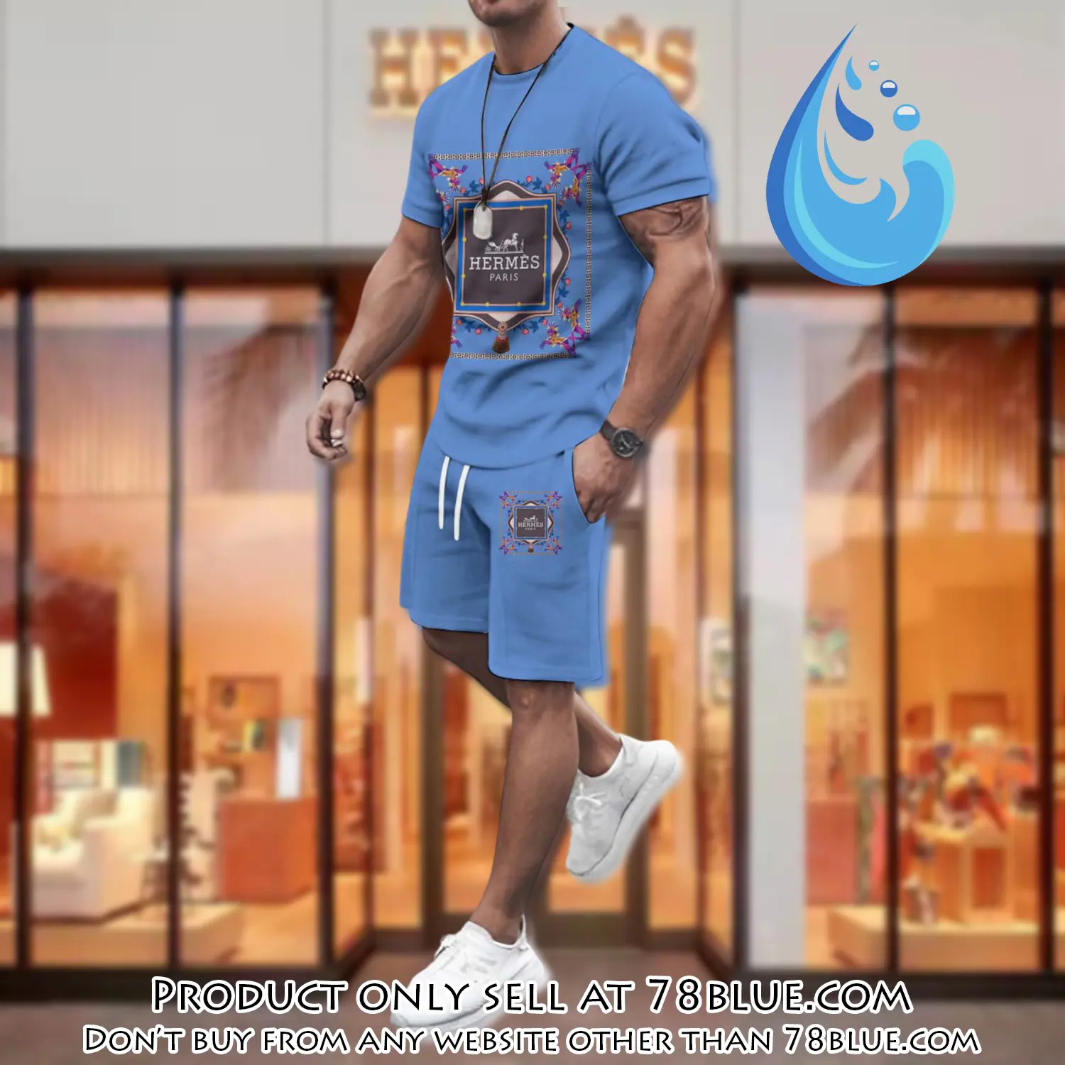 Hermes combo unisex tshirt & short limited luxury outfit cts1105 78b0939015